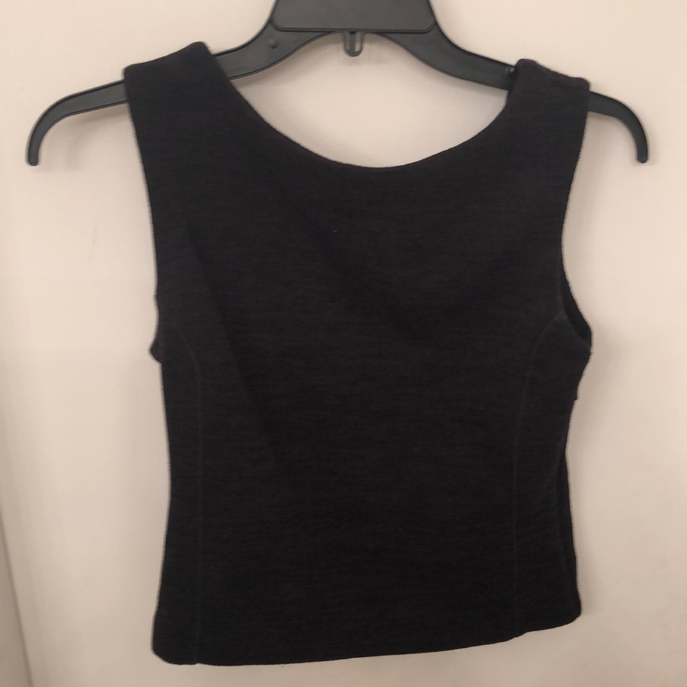 Banana Republic Crop Top with Leather Detail